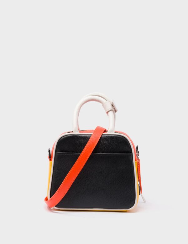 Marino Mini Crossbody Vermillion Leather Bag - Subway Platform Design